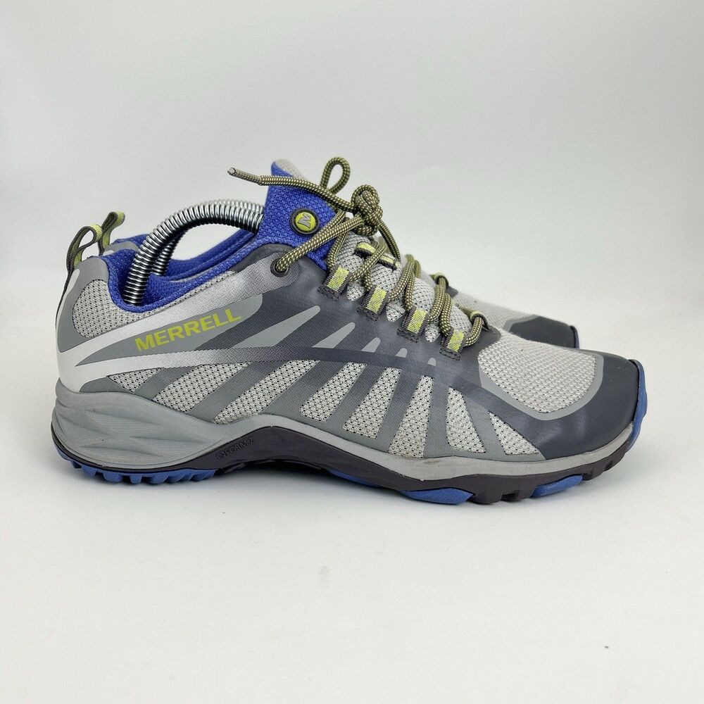 Merrell Siren Edge Q2 Hiking Shoes Womens Sz 9 Grey Blue J41324 Trail Sneakers